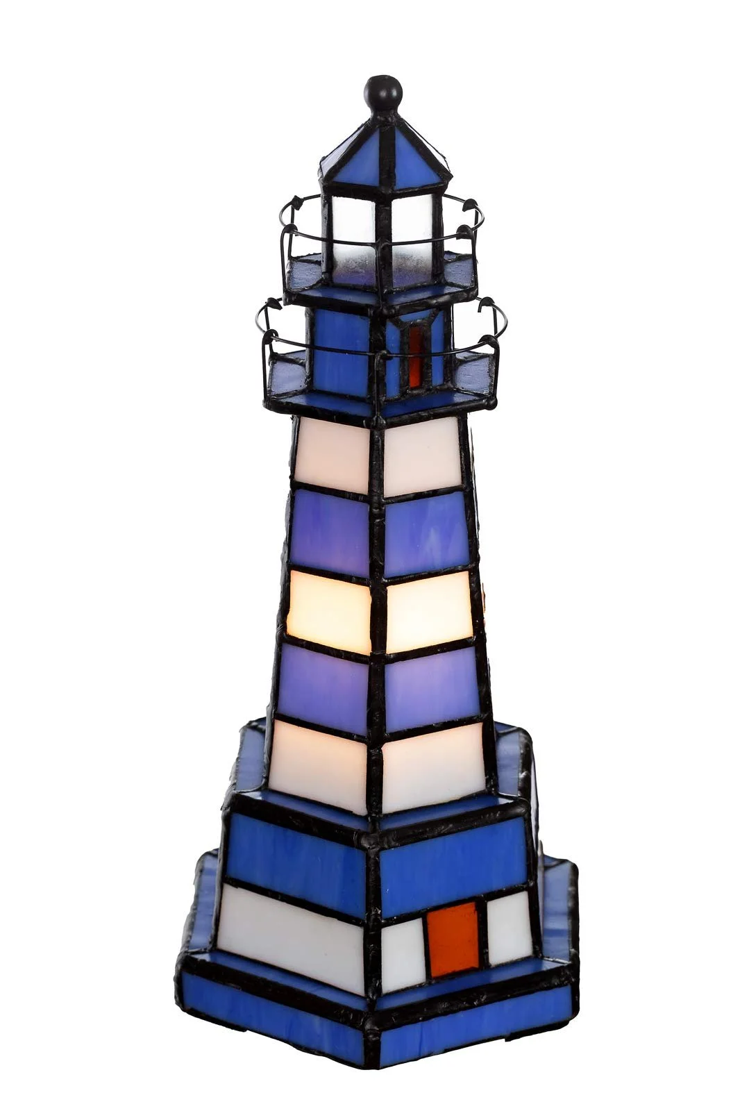 Настільна лампа Tiffany Style Glass Blue/White, фото №2