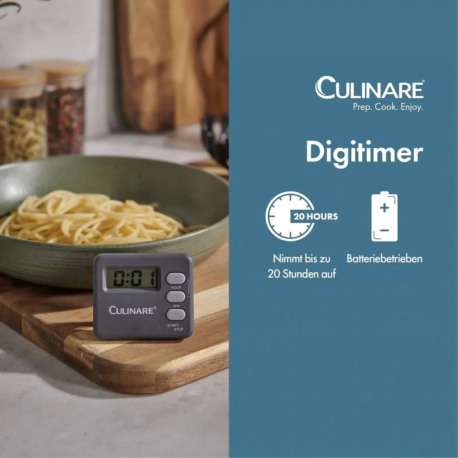 Цифровой таймер Culinare C240401 до 20 часов магнитный Серый, фото №2 Цифровой таймер Culinare C240401 до 20 часов магнитный Серый, фото №2