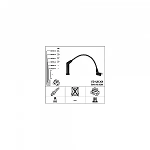 Комплект проводів запалювання NGK 6299 для HYUNDAI KIA - Фото 1