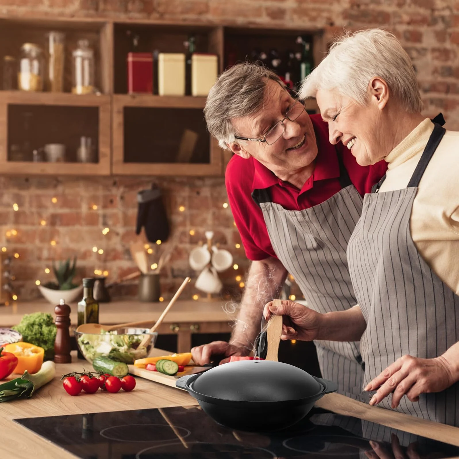 Кастрюля алюминиевая с крышкой антипригарное покрытие универсальная для риса и тушения, фото №6