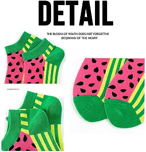 Шкарпетки FGFD&OU Кольорові бавовняні шкарпетки-сліди з кумедним візерунком synthetic.ua - Фото 1