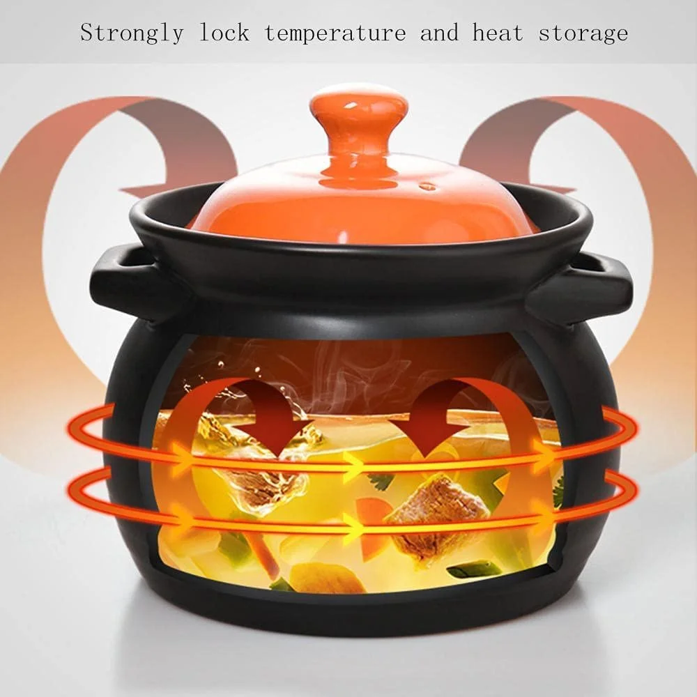 Каструля-сотейник Керамічна теракотова жаростійка 6 л, фото №3