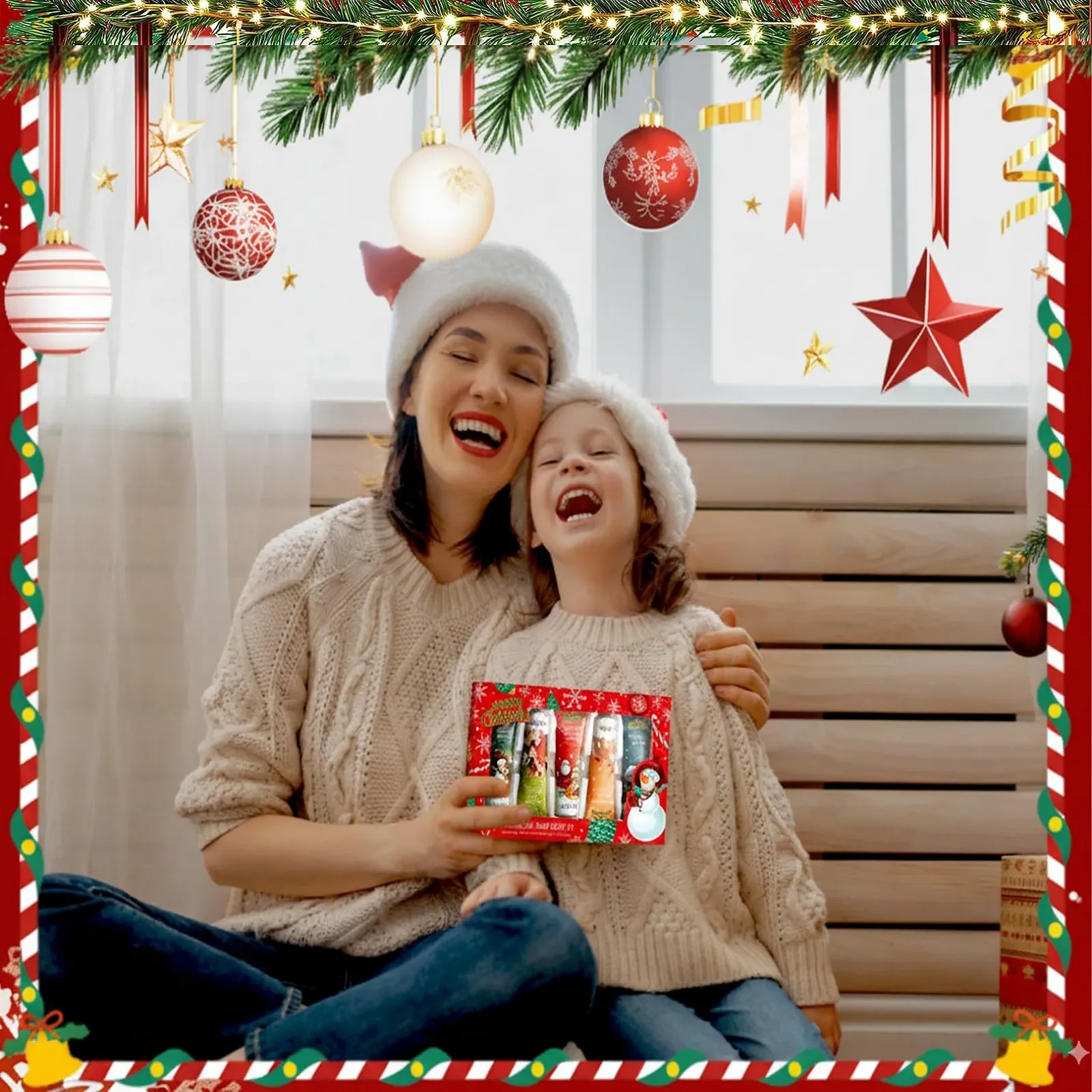 Мини-крем для рук рождественский, набор из 5 штук, питательный крем для сухой кожи, практичные мини-кремы для рук в рождественском дизайне, идеальный в качестве подарка для семьи и друзей (Рождественский цвет, 5 x 30 г), фото №6 Мини-крем для рук рождественский, набор из 5 штук, питательный крем для сухой кожи, практичные мини-кремы для рук в рождественском дизайне, идеальный в качестве подарка для семьи и друзей (Рождественский цвет, 5 x 30 г), фото №6