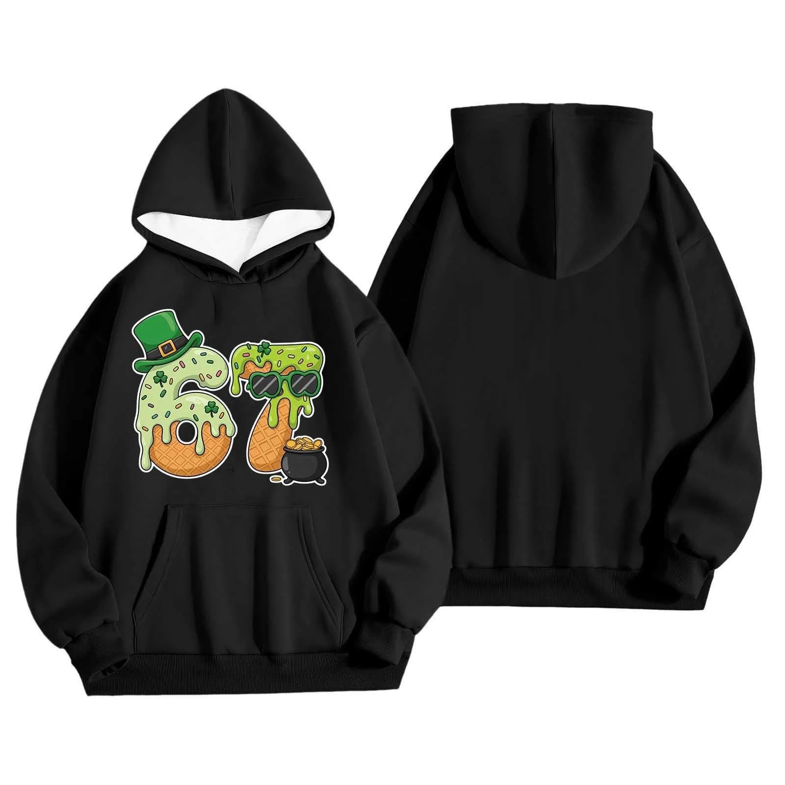 Толстовка St Patrick's Day для дівчинки, флісова, з принтом, фото №5