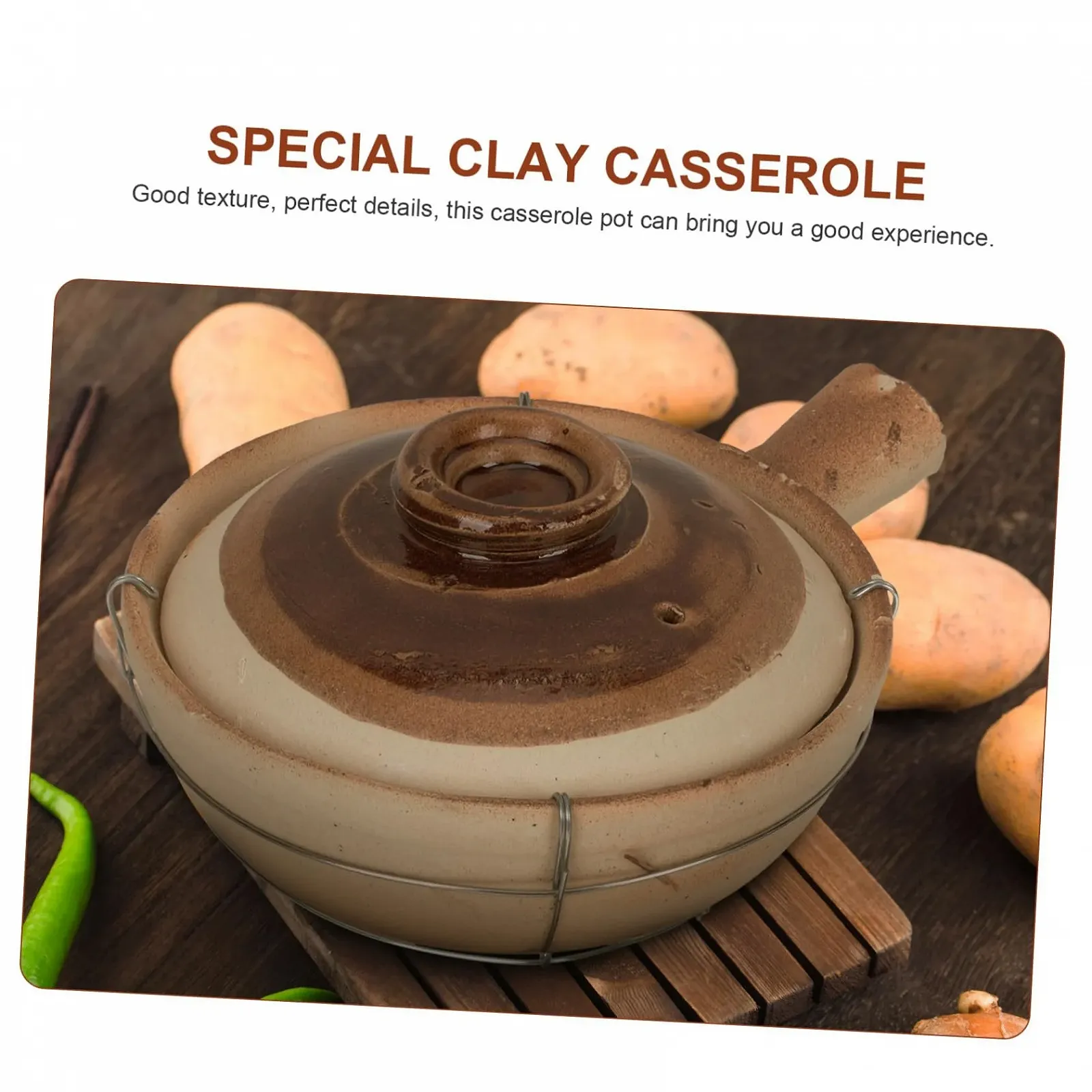 Кастрюля керамическая С ручкой Термостойкая, фото №4