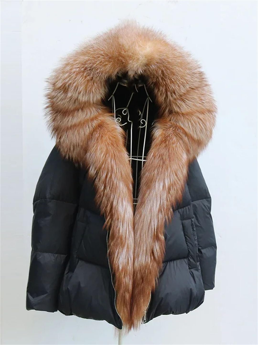 Жіноче зимове пальто Ownwfeat з хутряним коміром, тепле, з капюшоном, пуховик, фото №3 Жіноче зимове пальто Ownwfeat з хутряним коміром, тепле, з капюшоном, пуховик, фото №3