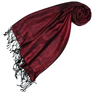 Платок Lorenzo Cana Paisley 70 x 180 см, мягкий, как кашемир, красно-бордовый 7815888 - Фото 1