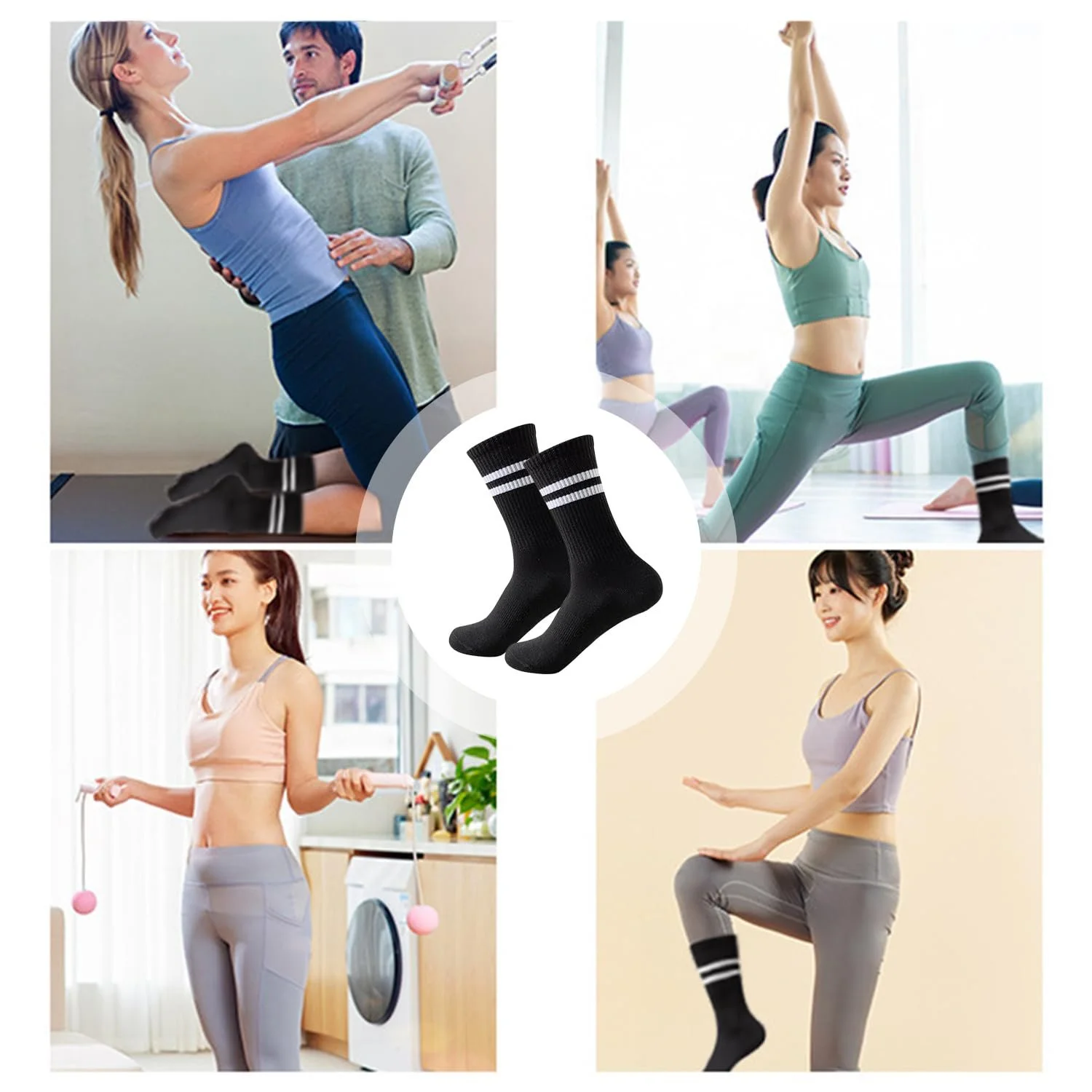 Жіночі спортивні шкарпетки Бавовняні 6 пар, фото №6