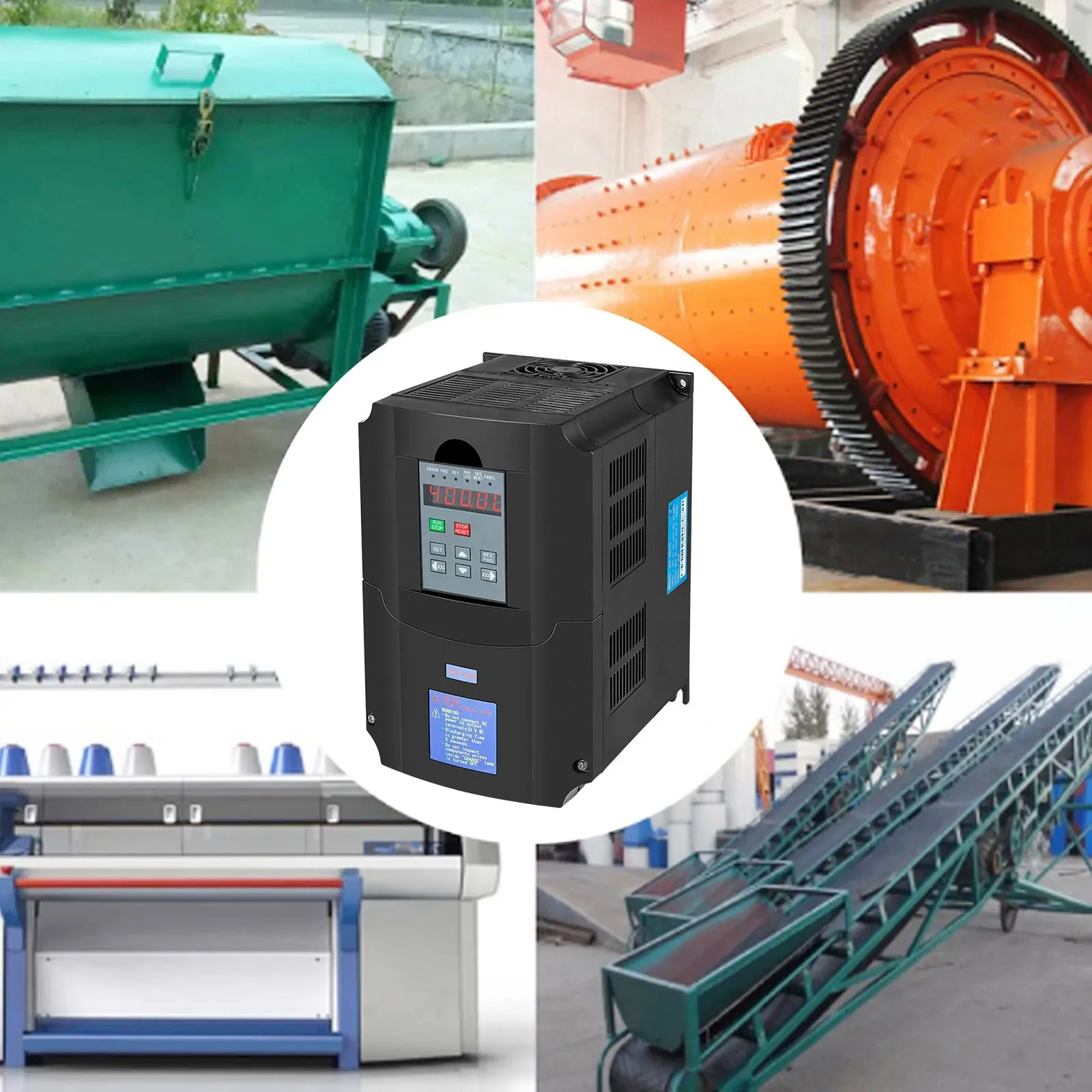 Частотний перетворювач Mophorn A2-8075 / 7.5 кВт / IN 220В / OUT 3-фази / 50А / RS485 (Modbus) / Чорний, фото №9 Частотний перетворювач Mophorn A2-8075 / 7.5 кВт / IN 220В / OUT 3-фази / 50А / RS485 (Modbus) / Чорний, фото №9