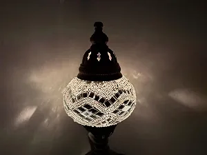 Настільна лампа Samarkand Lights Mosaic M Oriental Moroccan Turkish Срібляста synthetic.ua - Фото 1