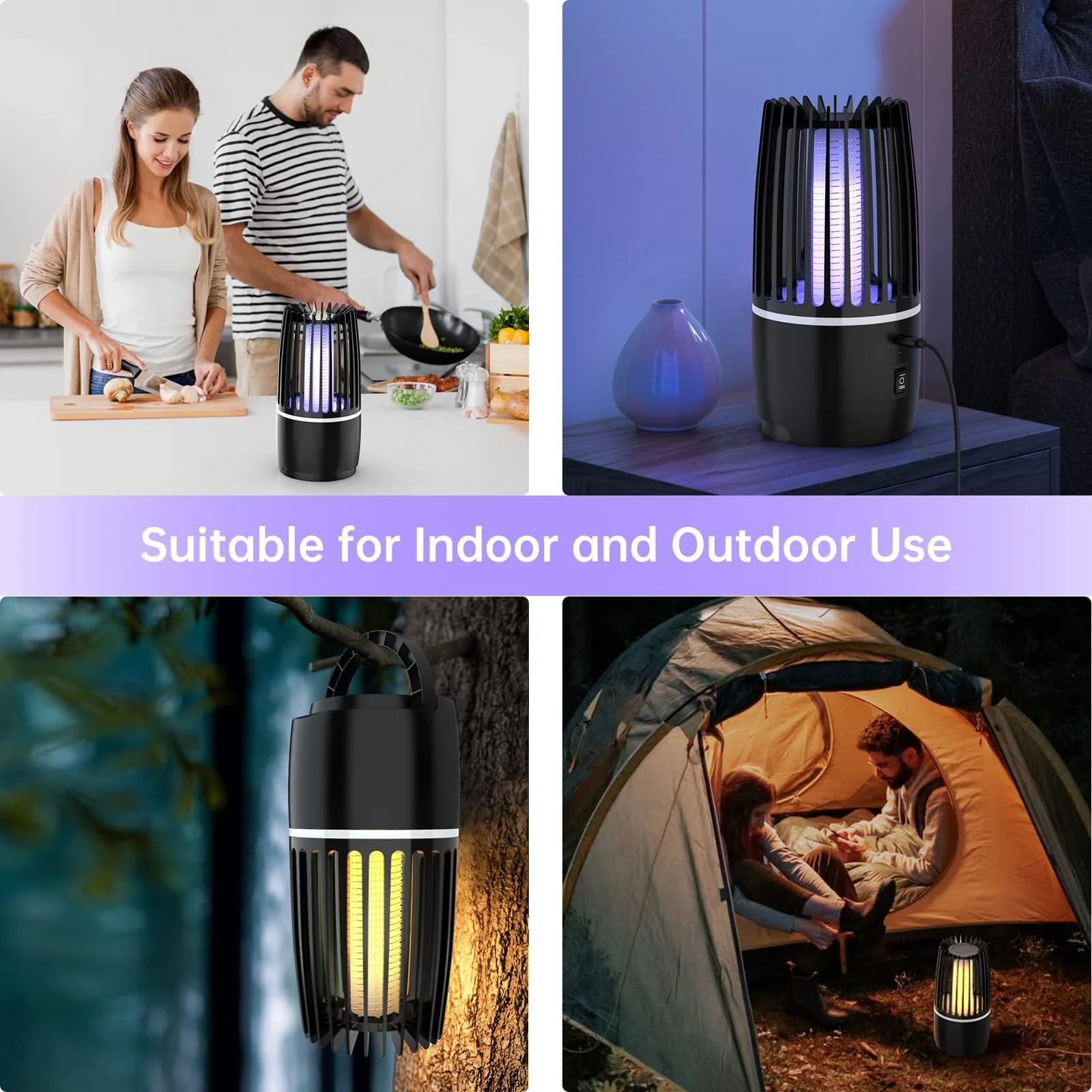 Знищувач комах 2-в-1 Electric Mosquito Lamp 4000 mAh, фото №6
