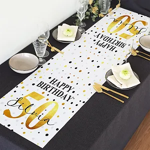 Ранер для столу Herz & Heim® Personalised Birthday Polyester 40 см x 150 см White ціна на synthetic.ua - Фото 1 Ранер для столу Herz & Heim® Personalised Birthday Polyester 40 см x 150 см White synthetic.ua - Фото 1