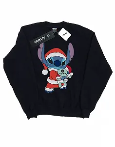 Disney Толстовка для девочек Лило и Стич Стич Рождественская synthetic.ua - Фото 1