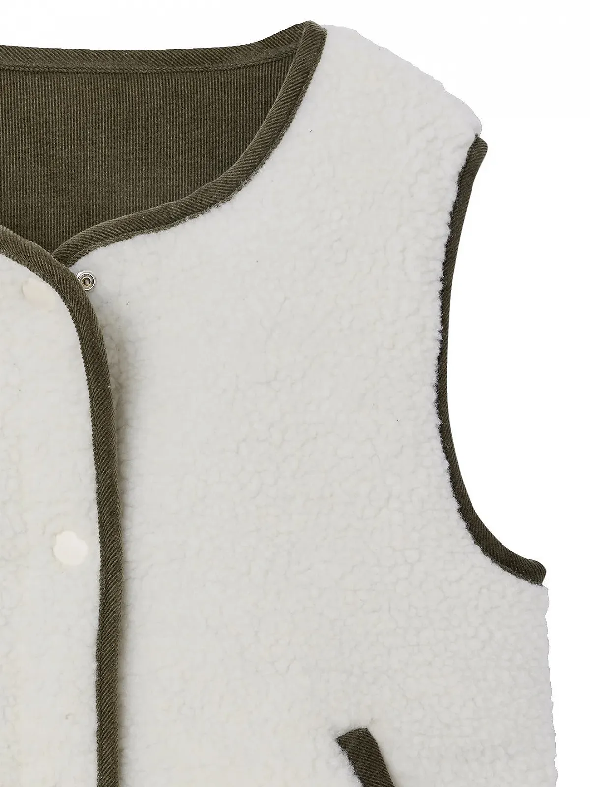 Дитячий двосторонній жилет Vertbaudet з тканини teddy fleece/тонкого вельвету сімейна капсула, фото №4