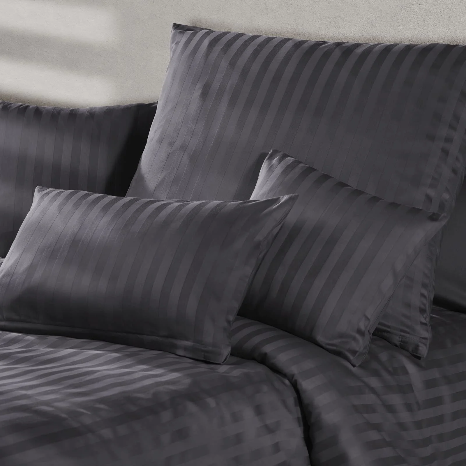 Комплект постільної білизни Mako Satin Pure Label Damask, смугастий, однотонний, фото №2