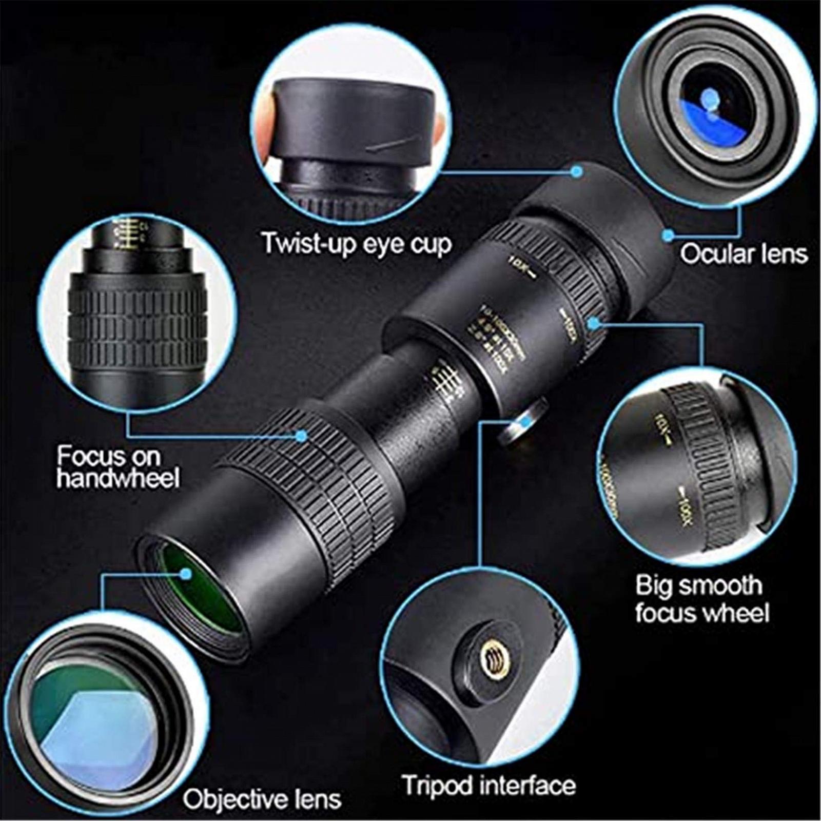 Монокуляр HZYDD Geschenk-Telezoom 4K 10–300 x 40 мм, фото №5