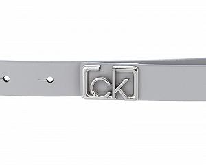Ремень Calvin Klein Small CK Plaque Skinny W75 Цемент, Цемент synthetic.ua - Фото 1