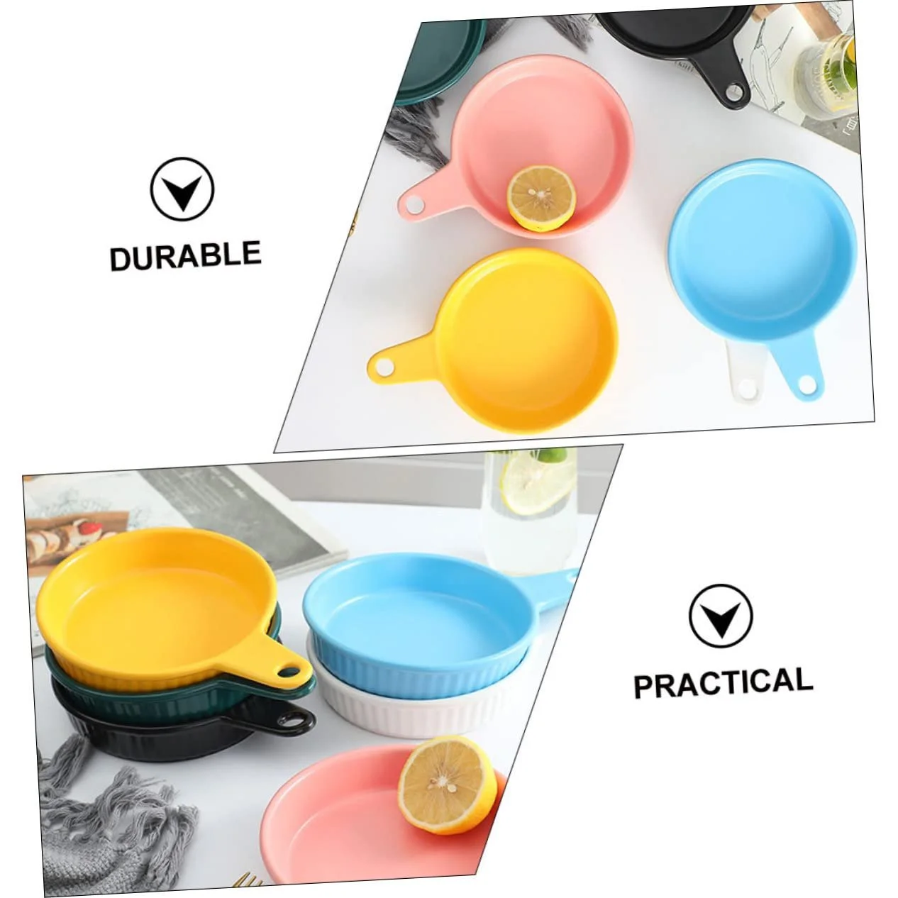 Форма для запікання керамічна з ручкою для хліба та запіканок Жовтий, фото №8