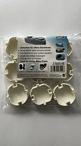 Заглушки для розеток 19.B9 Schuko защита от пыли 9 шт. Белые synthetic.ua - Фото 1