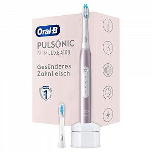 Звуковая Зубная Щетка Oral-B Pulsonic Slim Luxe 4100, 2 сменные насадки, 3 режима чистки, Розовое Золото и Звуковая Зубная Щетка Oral-B Pulsonic Slim Luxe 4000, Платина synthetic.ua - Фото 1