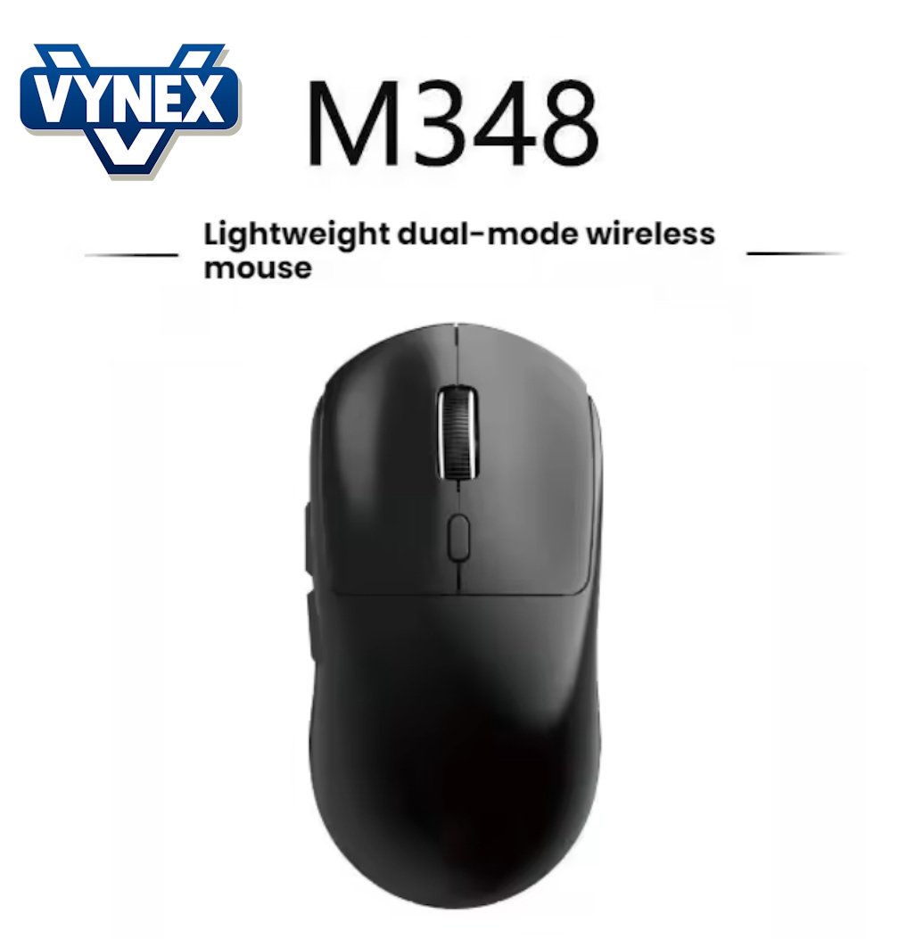 Миша безпровідна VYNEX M348 6400DPI 1000Hz 500mAh Black, фото №2 Миша безпровідна VYNEX M348 6400DPI 1000Hz 500mAh Black, фото №2