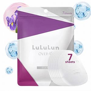 Тканевая маска Lululun Over 45 Clear - антивозрастная, увлажняющая маска для лица со стеклянными пептидами для зрелой кожи - укрепляющий, осветляющий японский уход за лицом для ежедневного использования (7 штук) - Фото 1