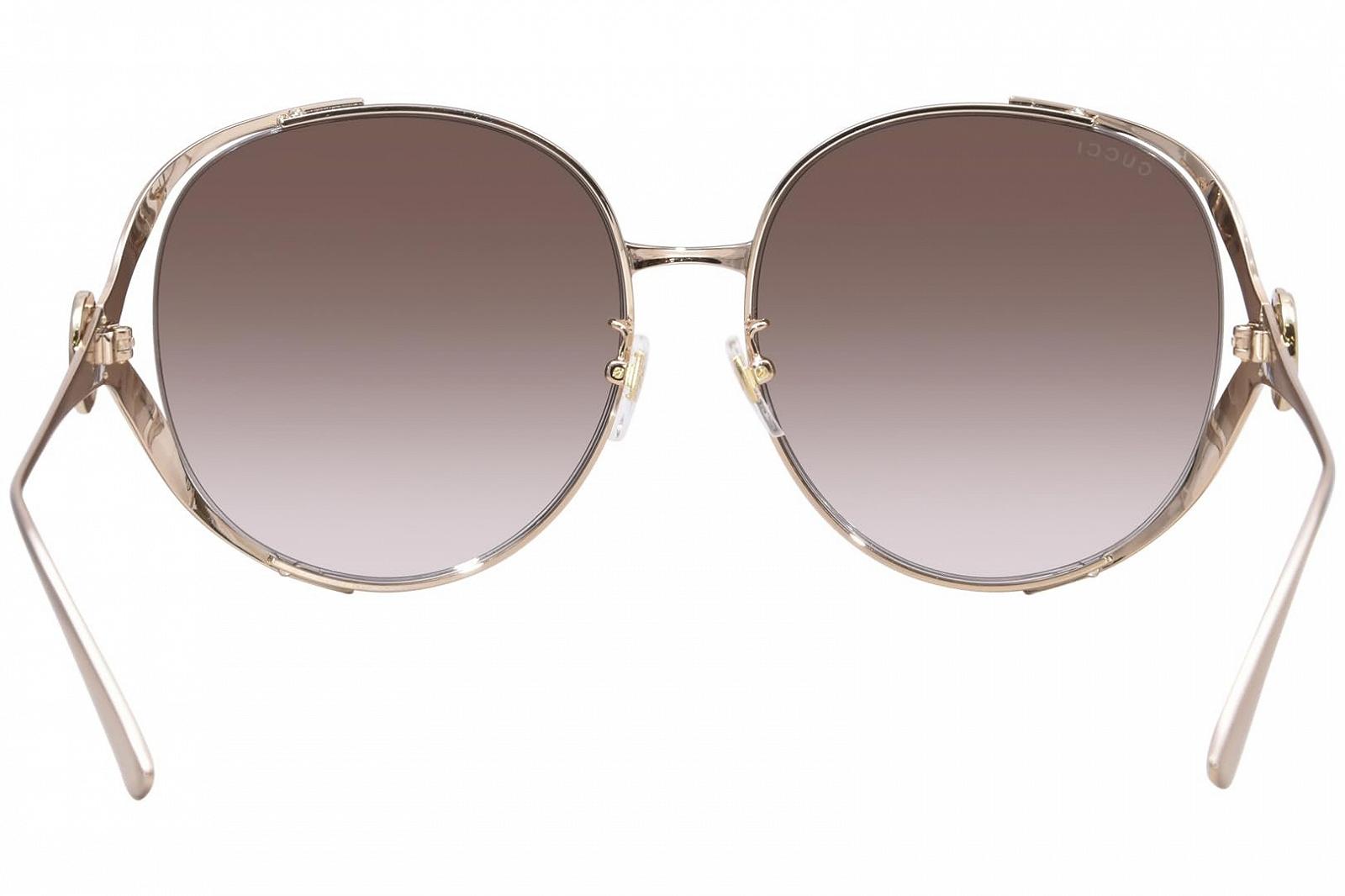 Жіночі сонцезахисні окуляри Gucci, золотий-золотий-коричневий, фото №4