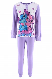 Піжама Disney Stitch and Angel для дівчат, м’яка бавовняна піжама - Фото 1