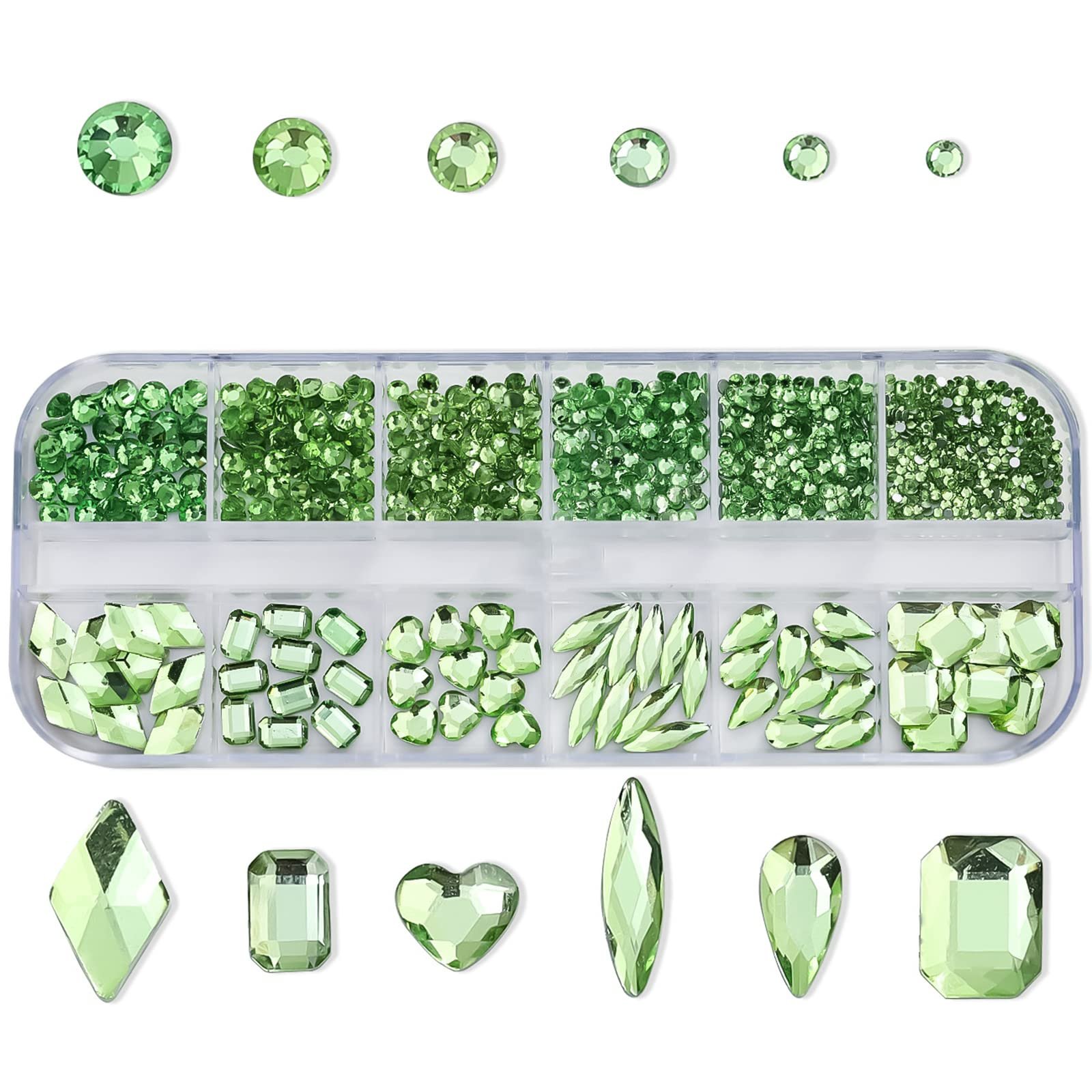 Стразы для ногтей разных форм, кристаллы для ногтей, камни для ногтей, фото №1