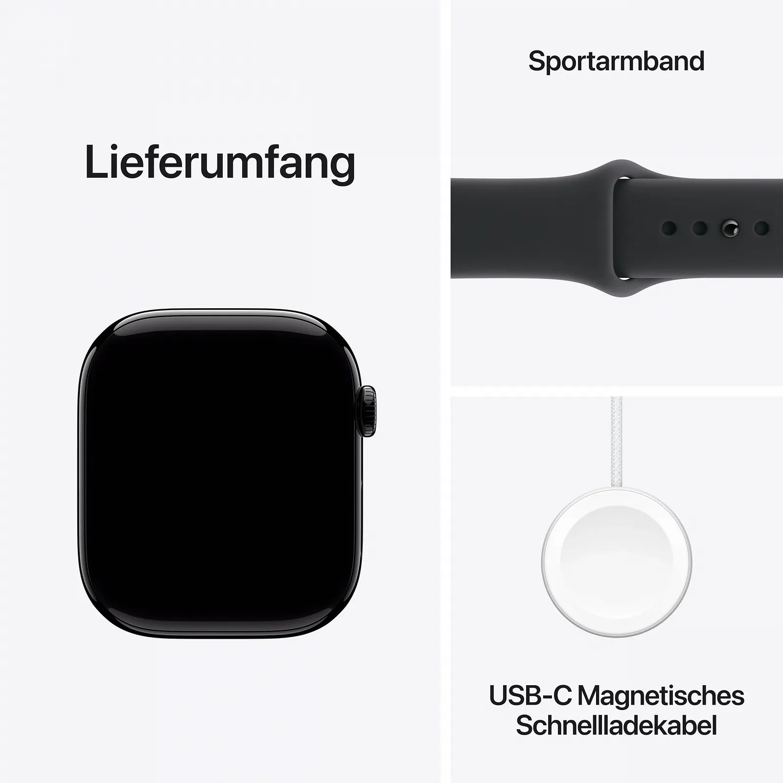 Apple Watch Series 11 GPS + Cellular 46 мм Смарт-часы с алюминиевым корпусом цвета бриллиантовый черный и спортивным ремешком черного цвета (M/L), фото №6