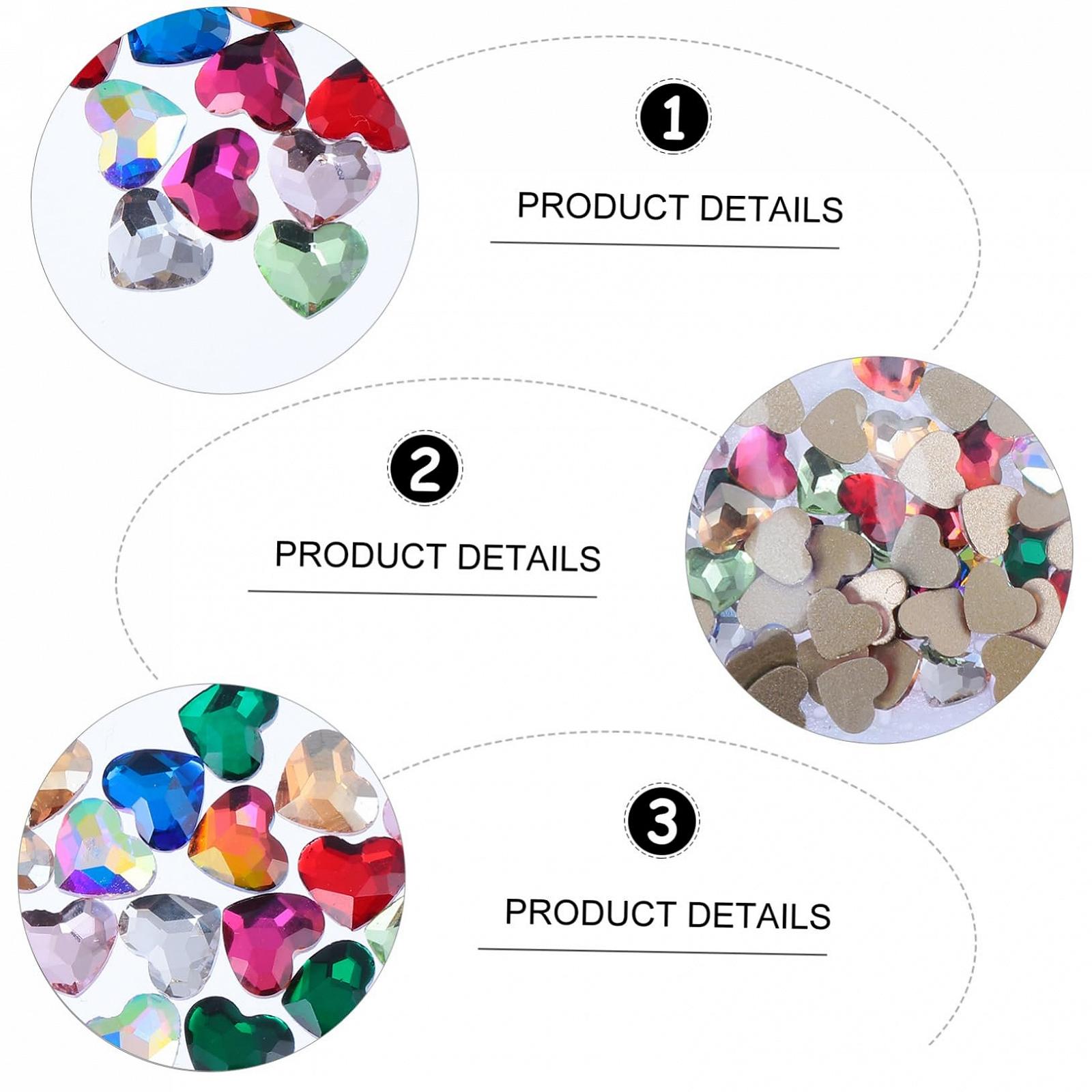 Стрази для нігтів Прикраса для нігтів Серце FOMIYES 50 шт., фото №6