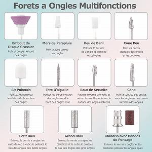 Електричний набір для манікюру та педикюру BillyBath Professional 25000RPM 12 в 1 з регульованою швидкістю synthetic.ua - Фото 1