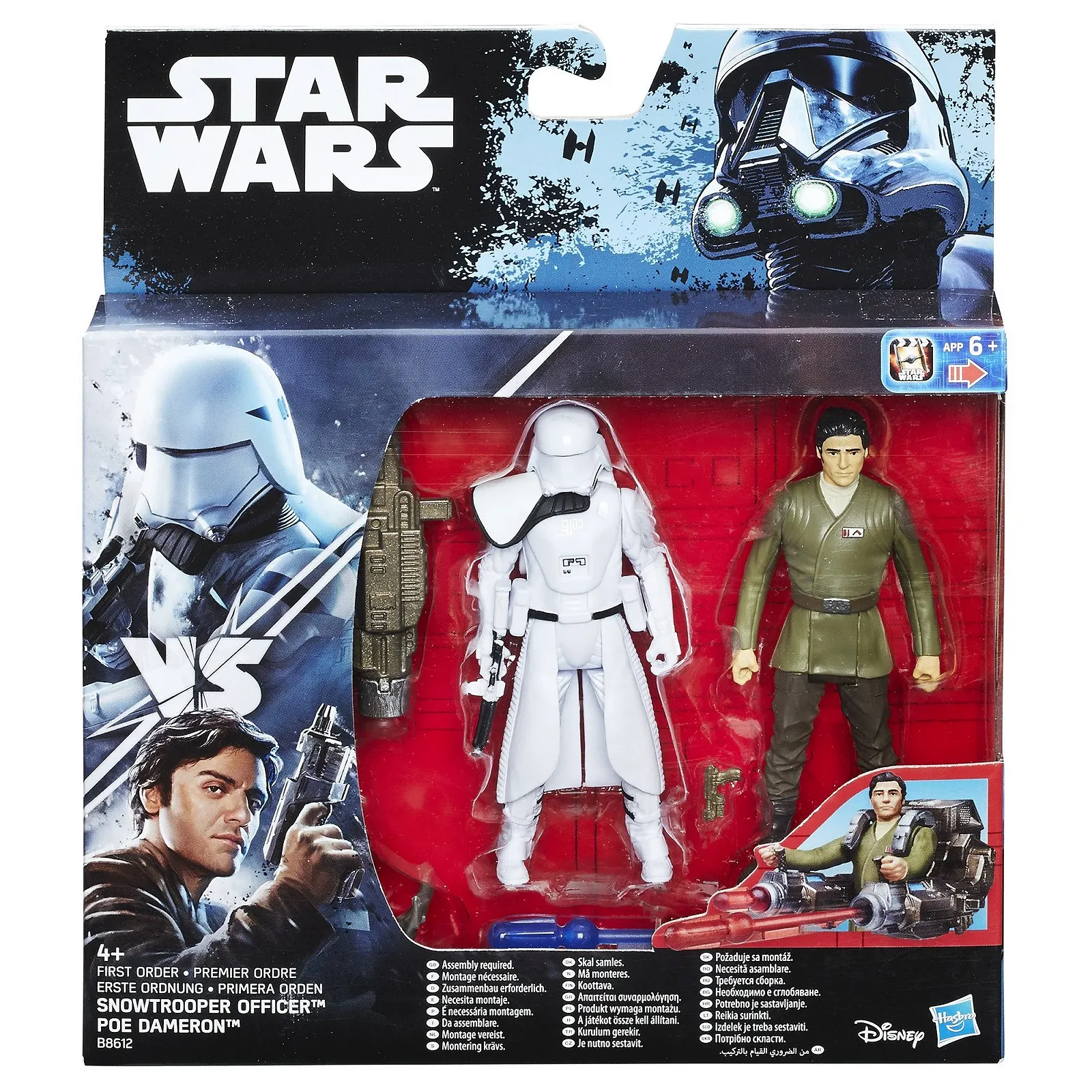 Набор фигурок Star Wars The Force Awakens Poe Dameron and First Order Snowtrooper Deluxe Pack, фото №1