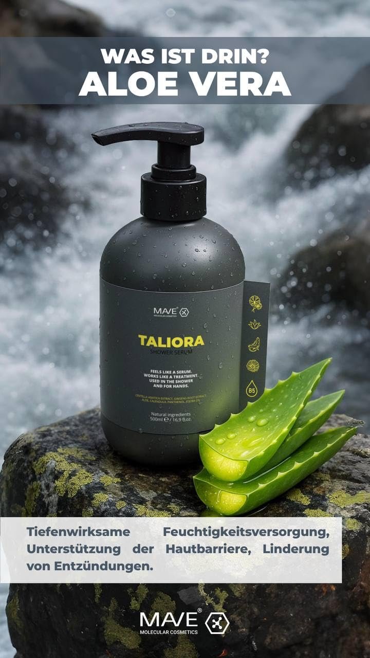 Гель-сироватка для душу MAVE Taliora 500 мл pH-нейтральна з алое вера, центелою та жожоба, фото №5