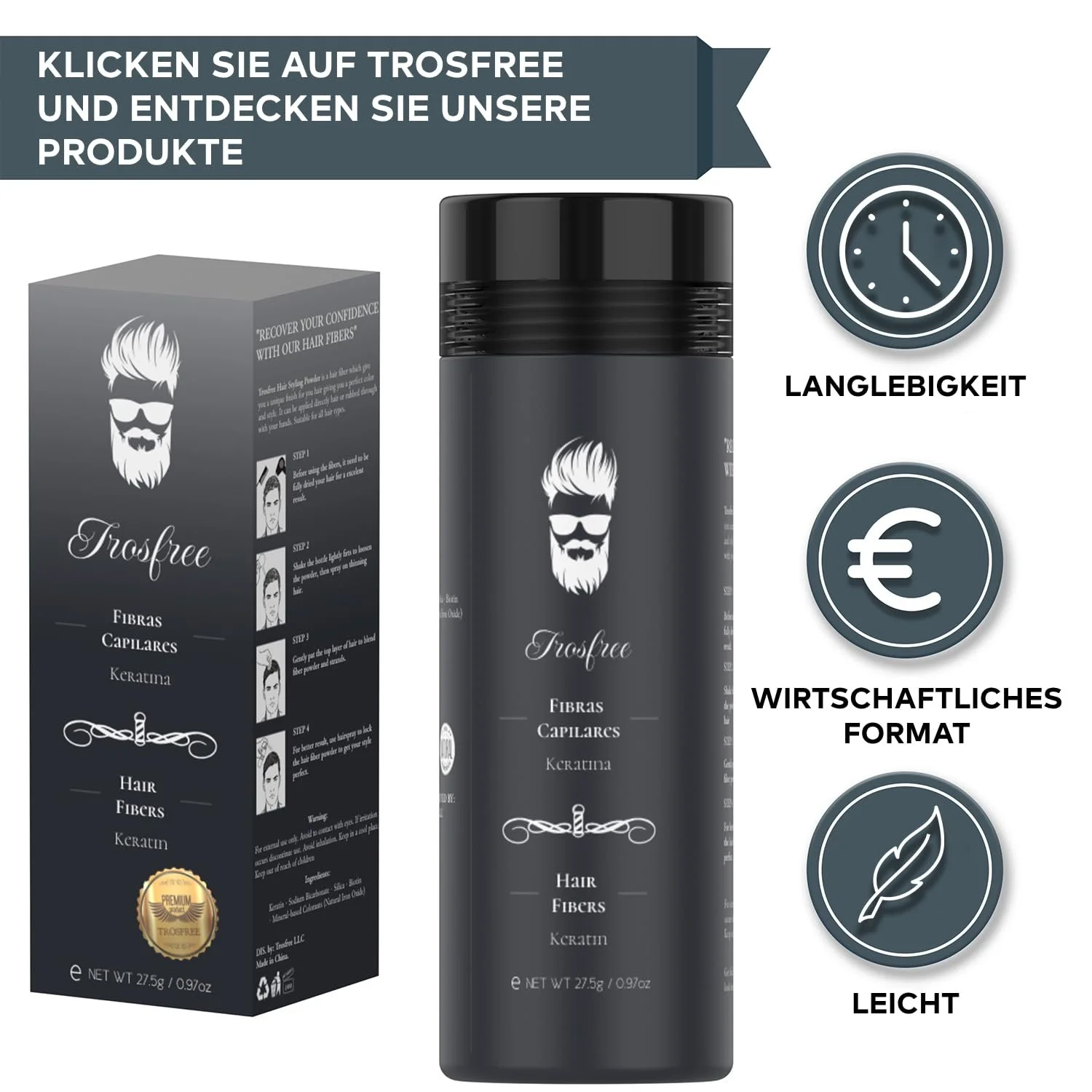 Пудра для волосся Trosfree Light Blonde 3 г, фото №7