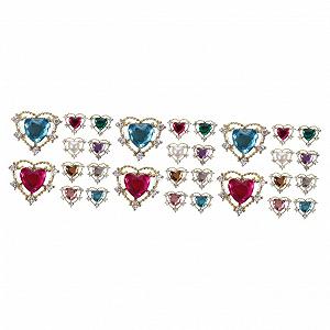 Украшения для ногтей FRCOLOR Сердце Стразы 30 шт. Разноцветные - Фото 1
