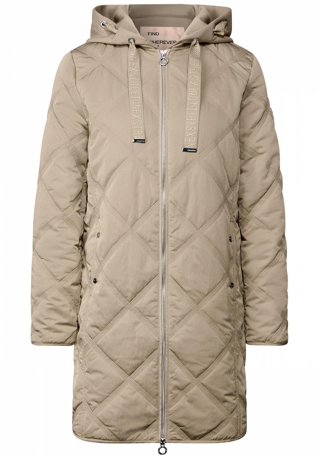 Жіноче пальто стьобане з капюшоном, фото №3