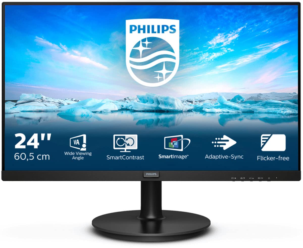 Монітор Philips 242V8LA 24 дюйми FHD AdaptiveSync Чорний, фото №1
