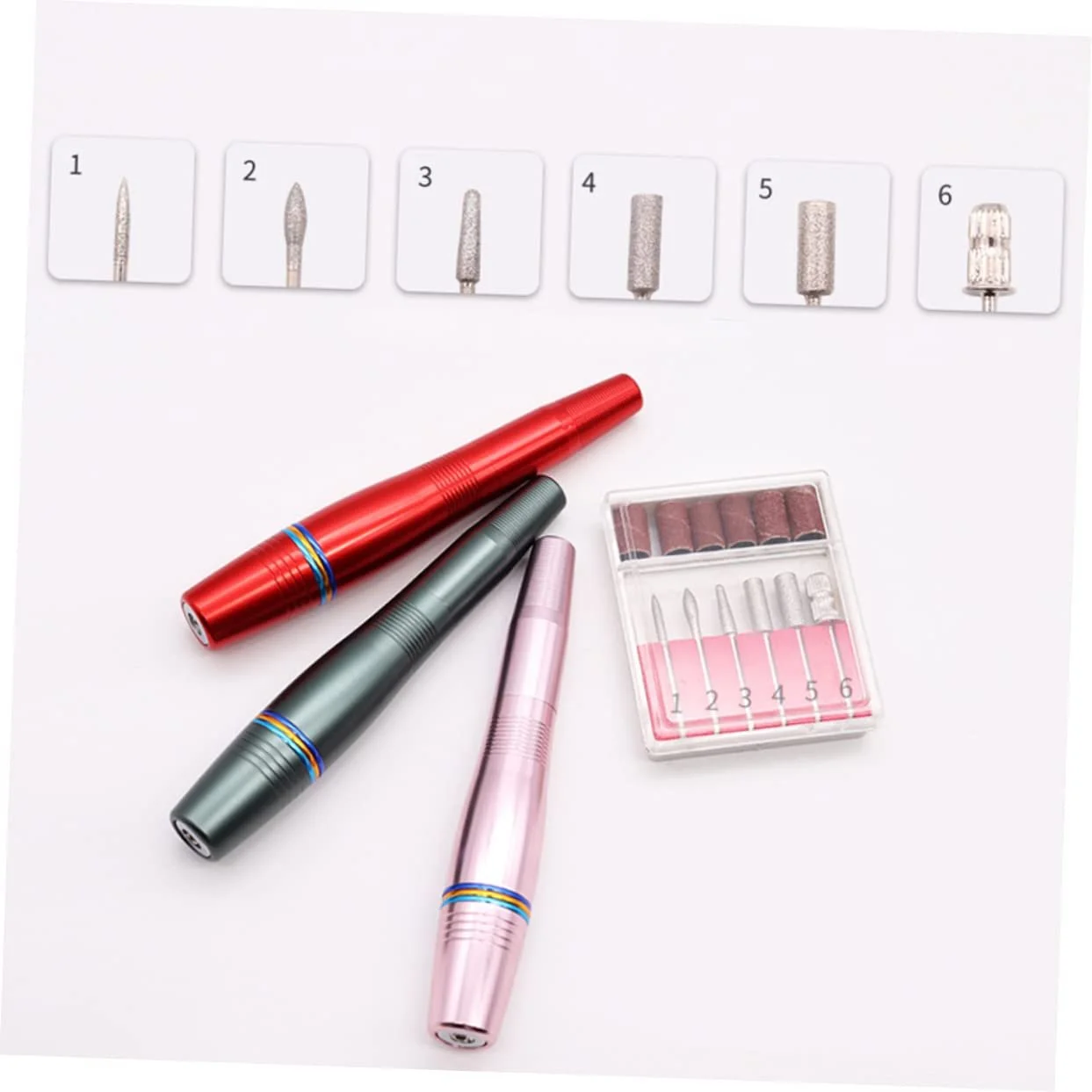 Набор для маникюра и педикюра Healvian Электрический Мини-дрель Розовый, фото №7