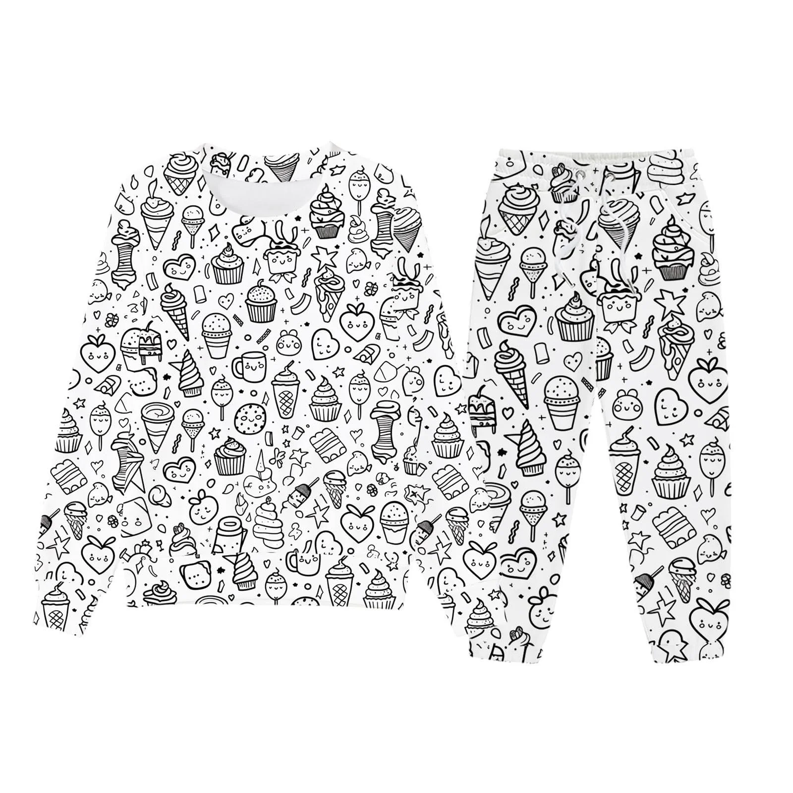 Дитяча піжама для розфарбовування Комплект, Двокомпонентний одяг для сну, фото №4