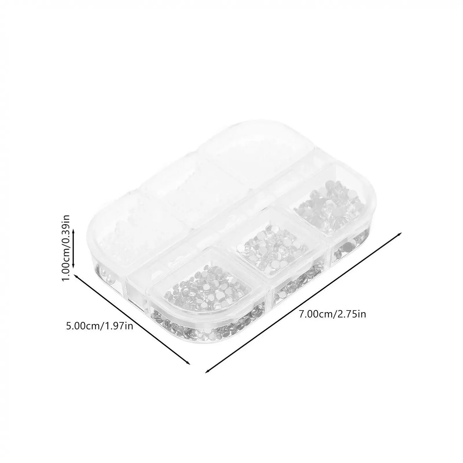 FOMIYES, 1 коробка, плоскі стрази, бісер, 3D півкруглий дизайн, дорогоцінні камені для нігтів, фото №7