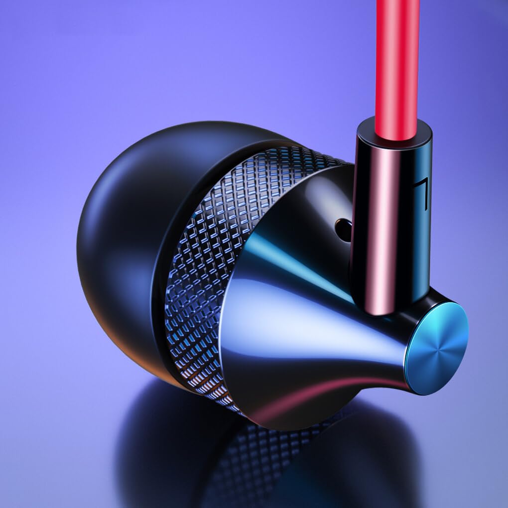 Наушники SUIOPPYUW Кабельные Вкладыши-Наушники Легкие Металлические с Микрофоном, фото №5