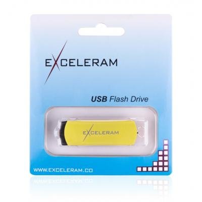 USB флеш-накопитель Exceleram 32GB P2 Series Yellow2/Black USB 2.0 EXP2U2Y2B32, фото №2