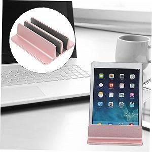 Регулируемая вертикальная подставка для ноутбука NUOBESTY для стола, компактная и прочная, для планшетов и смартфонов, розовое золото synthetic.ua - Фото 1