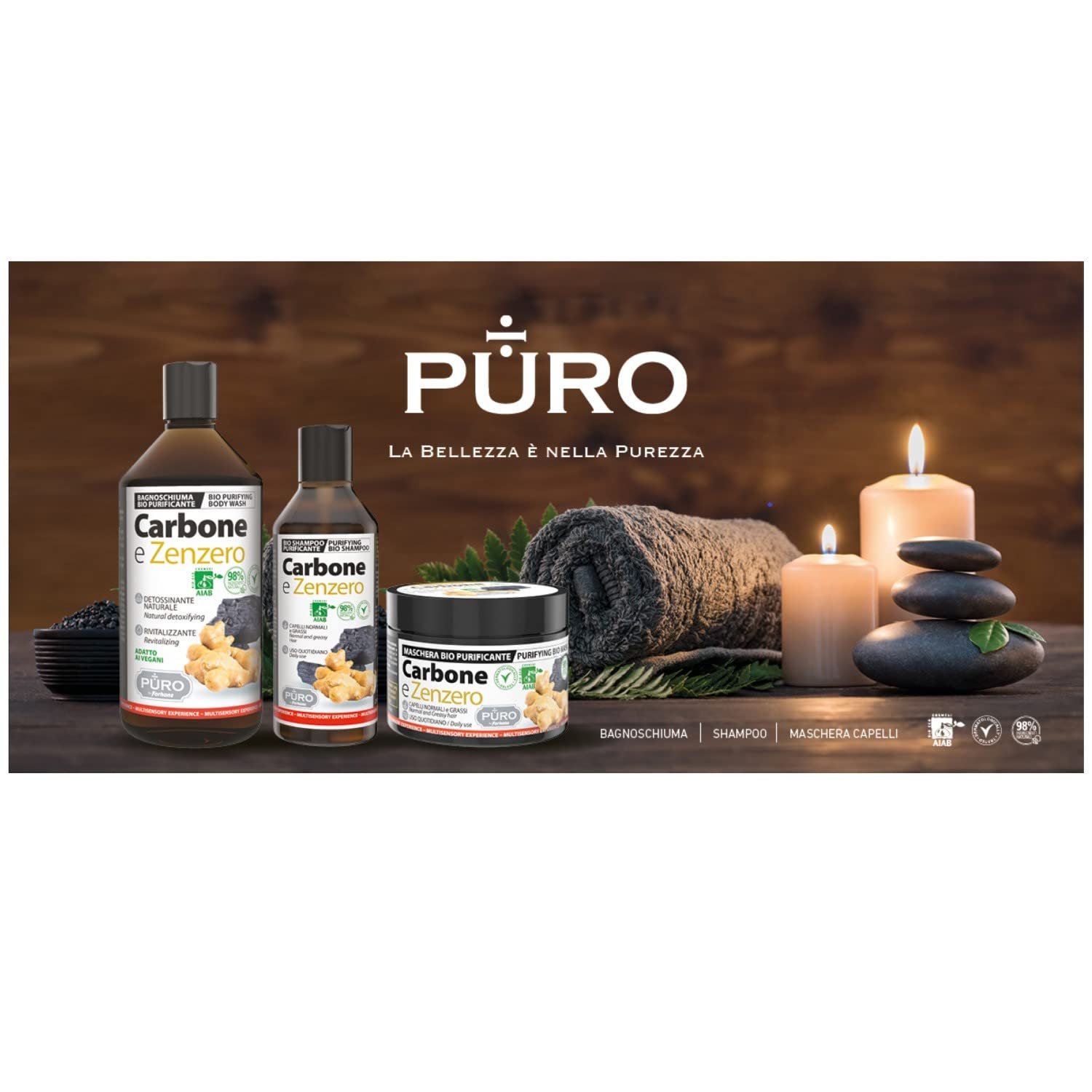 Гель для душу Forhans Organic Charcoal and Ginger з вугіллям та імбиром 500 мл, фото №2