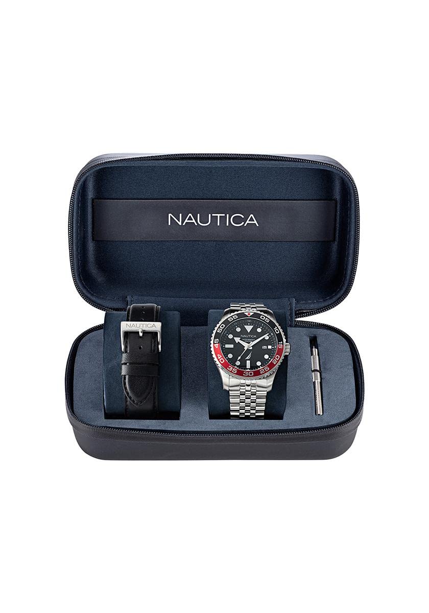 Годинник Nautica Чоловічий Quartz Stainless Steel Strap Model: NAPPBF145 чорний, срібний, фото №3