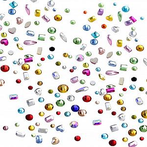 Стрази для нігтів Різні форми та розміри 460 шт різнокольорові - Фото 1