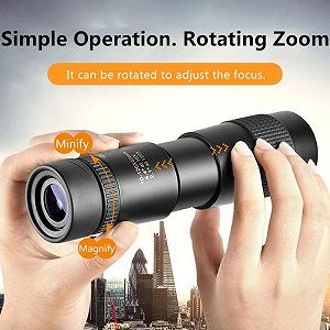Телескоп Zoom Monocular 10-300 x 40 Компактный Зум для Наблюдений за Дикой Природой, Птицами, Походами, Охотой, Кемпингом synthetic.ua - Фото 1