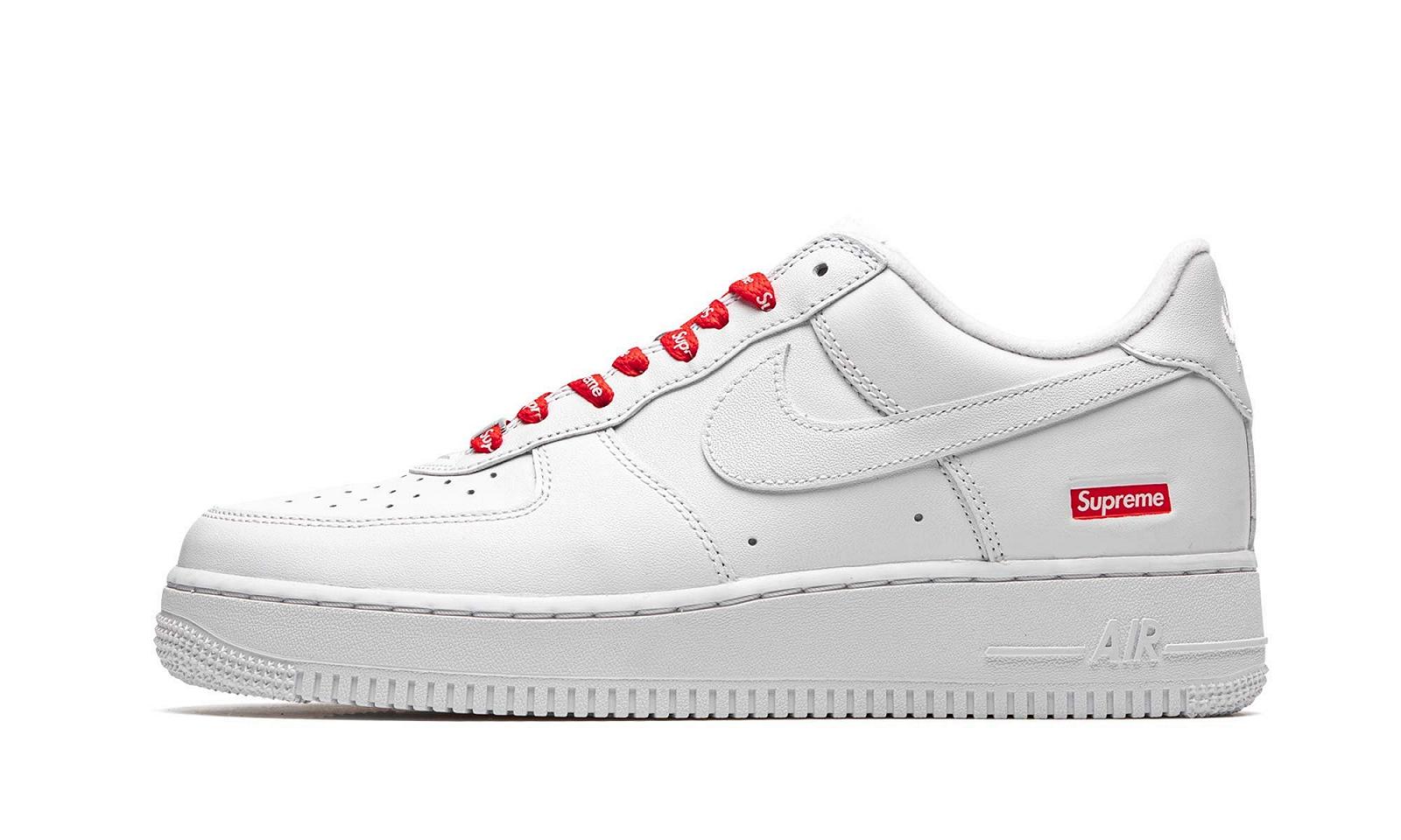 Кроссовки Nike Air Force 1 Low Supreme Mini Box Logo мужские Cu9225 100 белые, фото №1