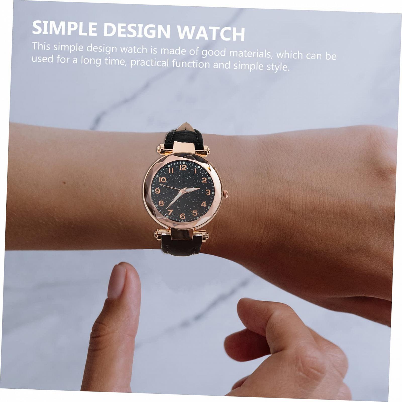 Часы Кварцевые Цифровые VALICLUD Черная Кожа, фото №6